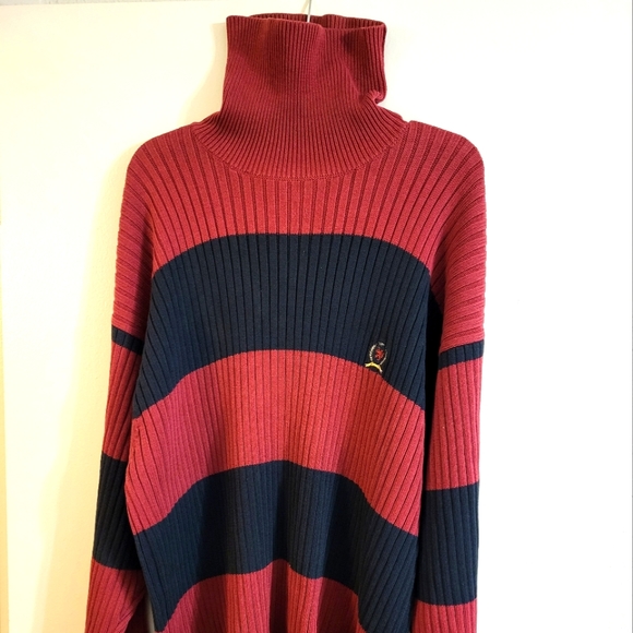 90s classic Tommy Hilfiger Knit Turtleneck Sweater - Picture 1 of 5